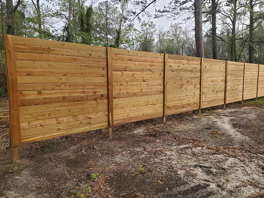 Rough Cut Horizontal Privacy Fence | Heart Pine Floors | Southern Pine